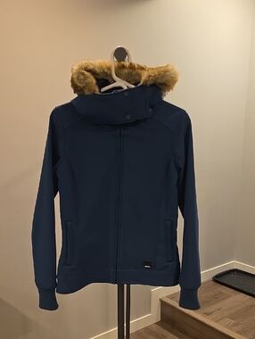 Bench. Teal Jacket with Faux Fur Hood